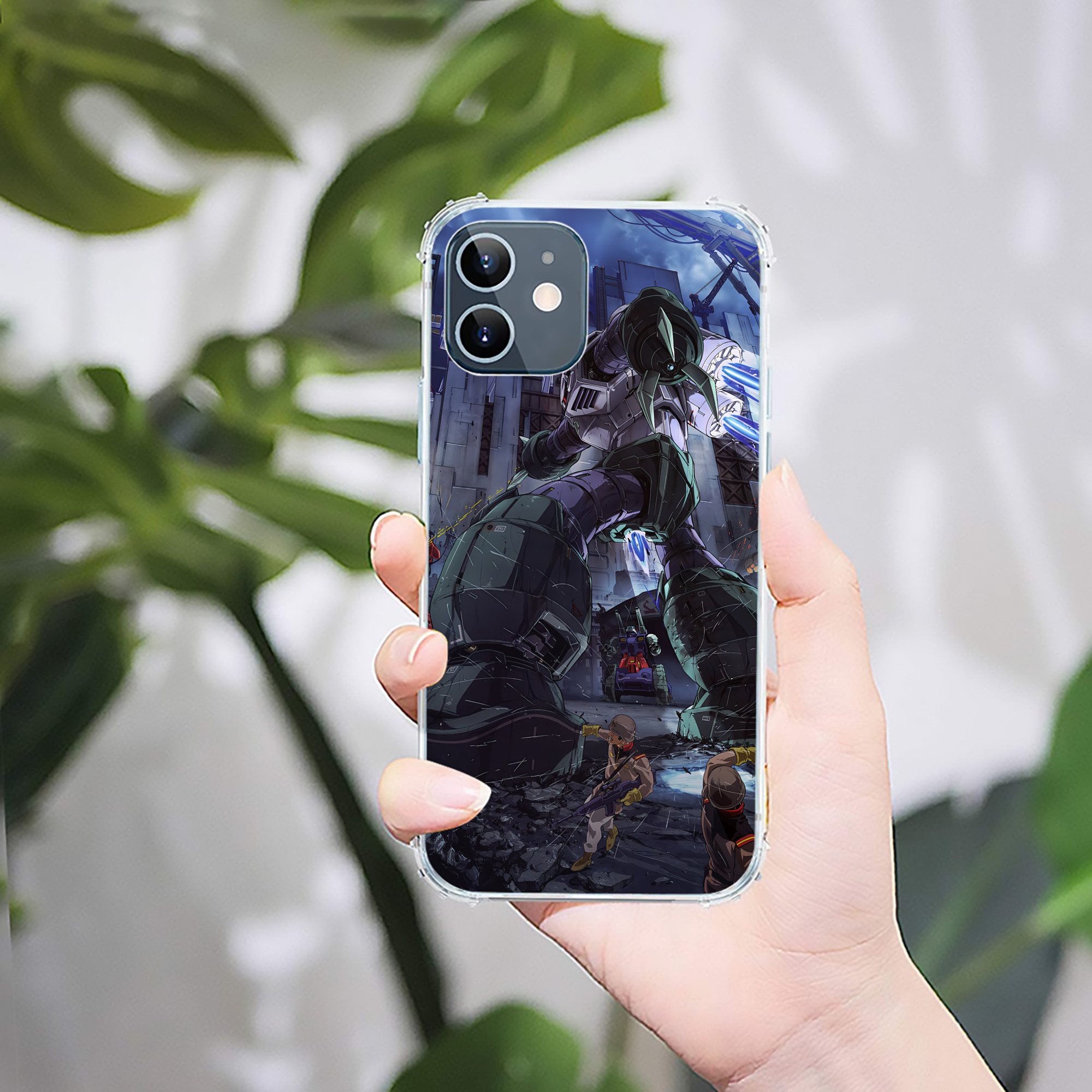 （画像用） 機動戦士ガンダム Mobile Suit Gundam 【iPhone 12シリーズ対応】透明スマホケース（クリアソフトケース）